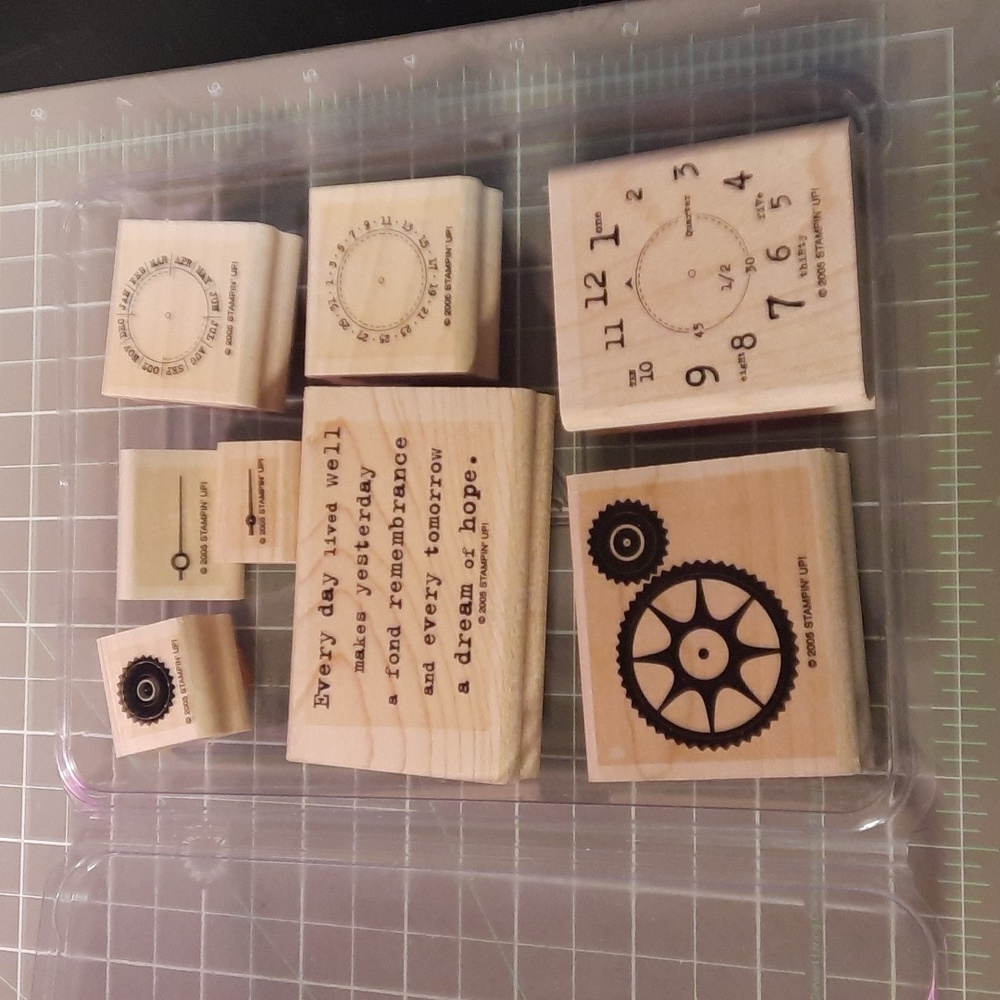 It's About Time Rubber Stamp set